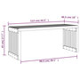 Voir la diapositive 6 : VIDAXL Banc de jardin extensible noir 212,5x40,5x45 cm bois massif pin