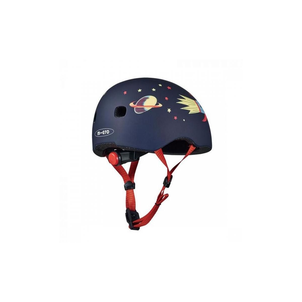 Micro Casque Vélo et Trottinette Rocket  boucle magnétique  lumière LED intégrée  Taille M