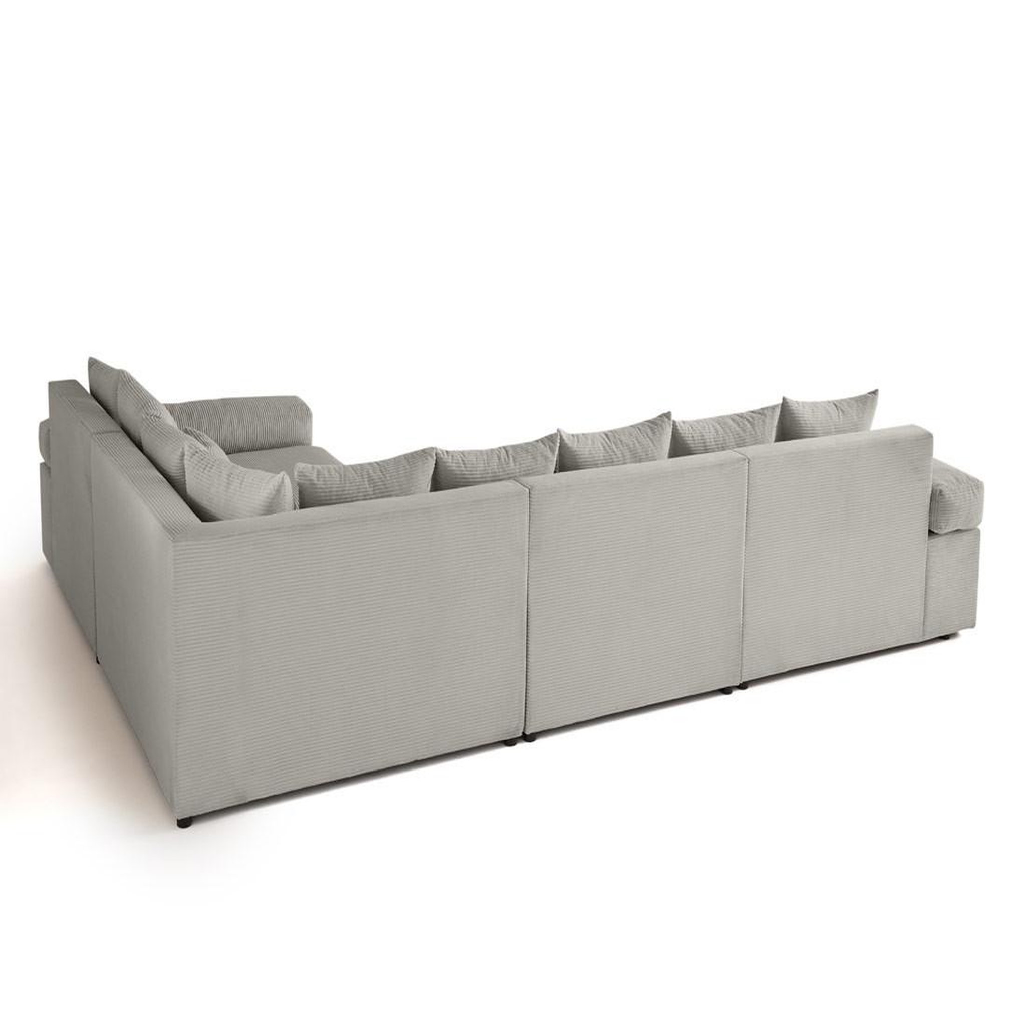 Voir la diapositive 5 : LISA DESIGN Aspen - canapé d'angle réversible 5 places - assise profonde - en velours côtelé