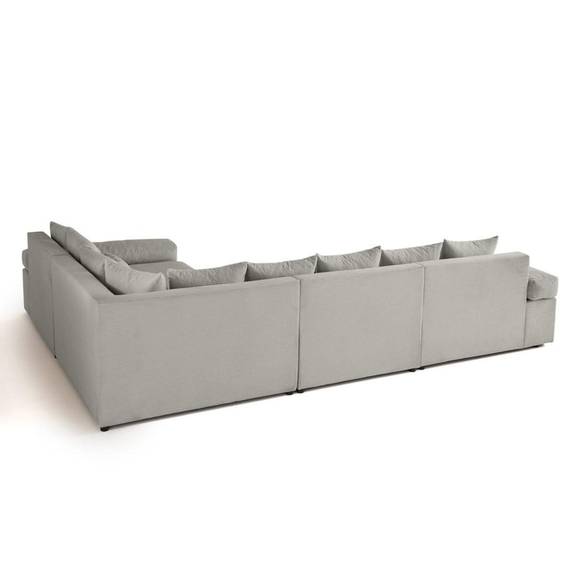 LISA DESIGN Aspen - canapé d'angle réversible 5 places - assise profonde - en velours côtelé