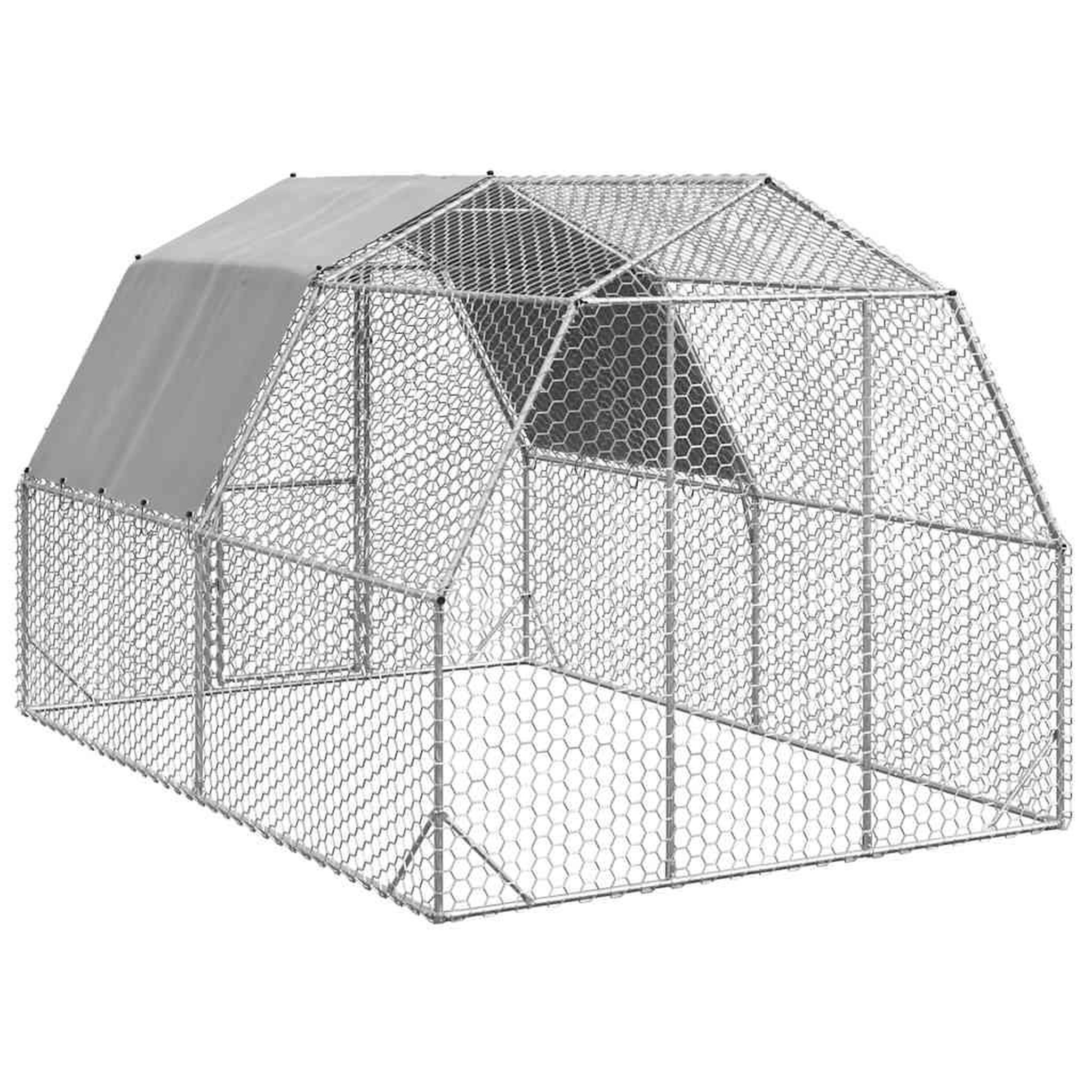 Voir la diapositive 5 : VIDAXL Poulailler avec toit 2,5x4x2,25 m acier galvanise
