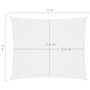 VIDAXL Voile de parasol tissu oxford rectangulaire 4x6 m blanc
