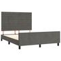 Voir la diapositive 4 : VIDAXL Cadre de lit sans matelas gris fonce 140x190 cm velours