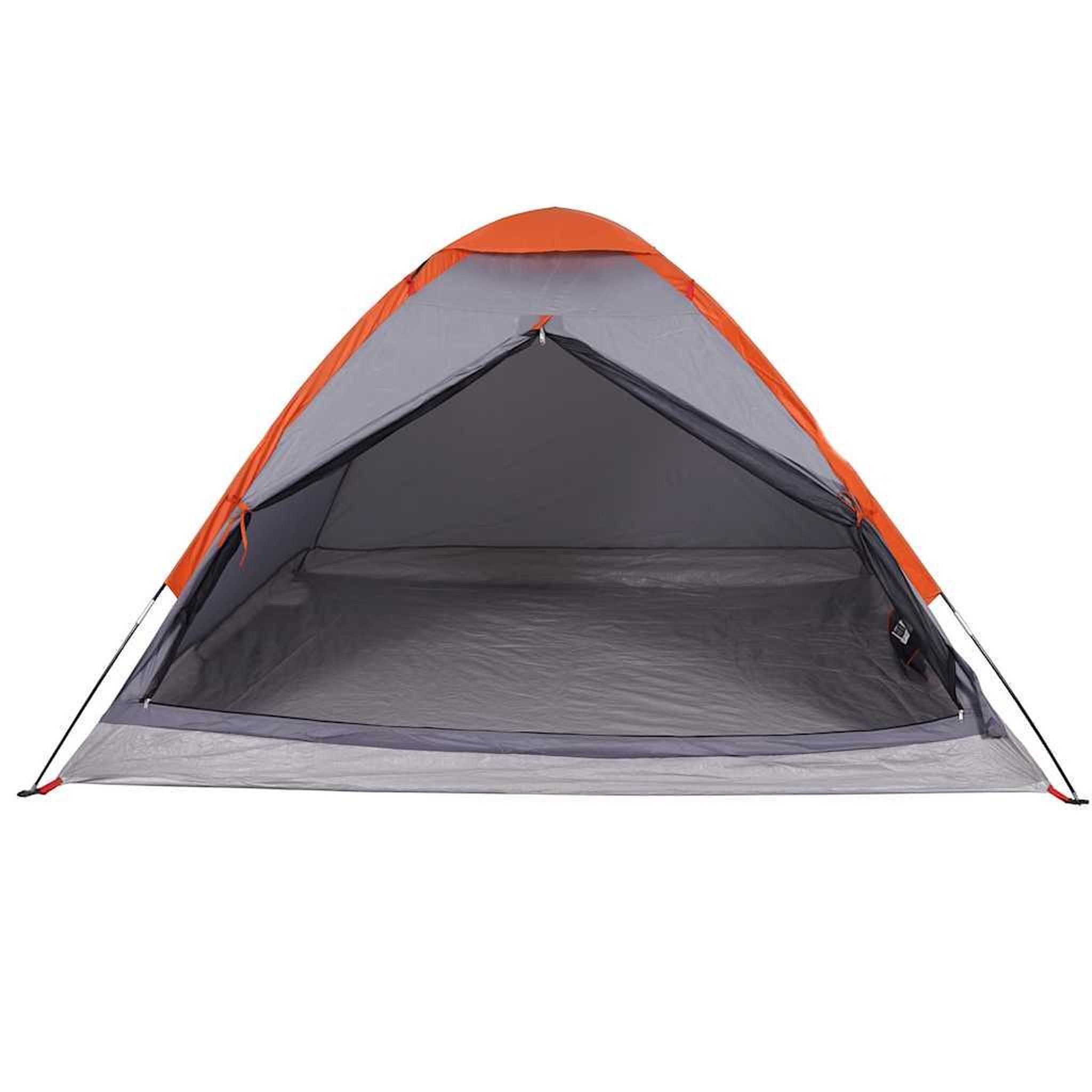 Voir la diapositive 5 : VIDAXL Tente de camping a dome 4 personnes gris et orange impermeable