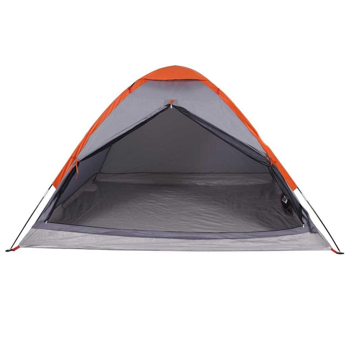 VIDAXL Tente de camping a dome 4 personnes gris et orange impermeable