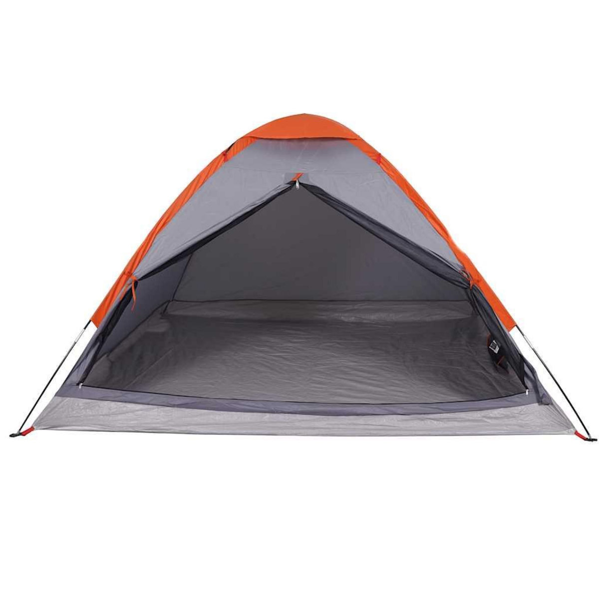 VIDAXL Tente de camping a dome 4 personnes gris et orange impermeable
