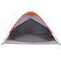 Voir la diapositive 5 : VIDAXL Tente de camping a dome 4 personnes gris et orange impermeable