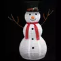 VIDAXL Figurine de bonhomme de neige de Noël a LED Tissu 90 cm