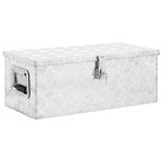 VIDAXL Boîte de rangement Argente 70x31x27 cm Aluminium