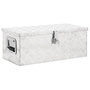 Voir la diapositive 1 : VIDAXL Boîte de rangement Argente 70x31x27 cm Aluminium
