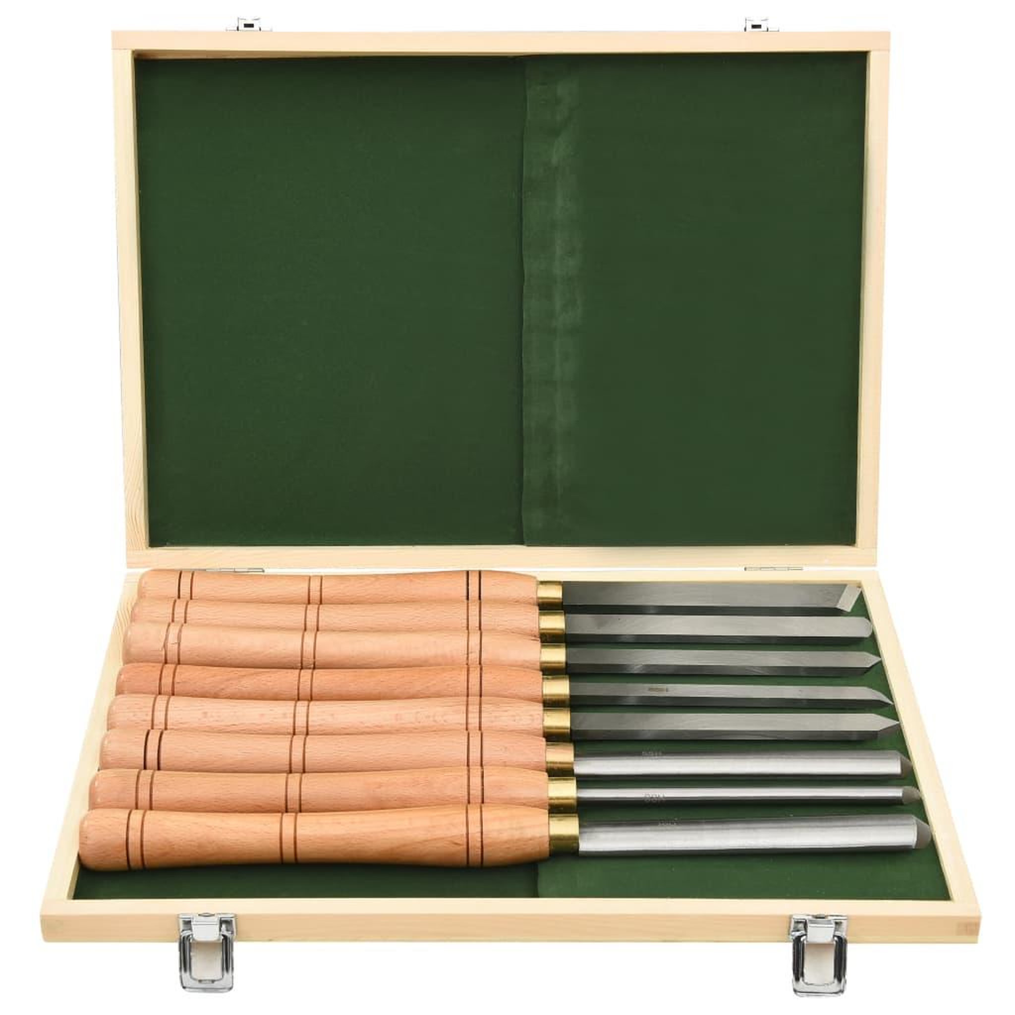 Voir la diapositive 2 : VIDAXL Jeu d'outils de tournage 8 pieces acier rapide