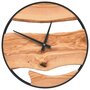 Voir la diapositive 2 : VIDAXL Horloge murale marron Ø35 cm fer et bois d'olivier
