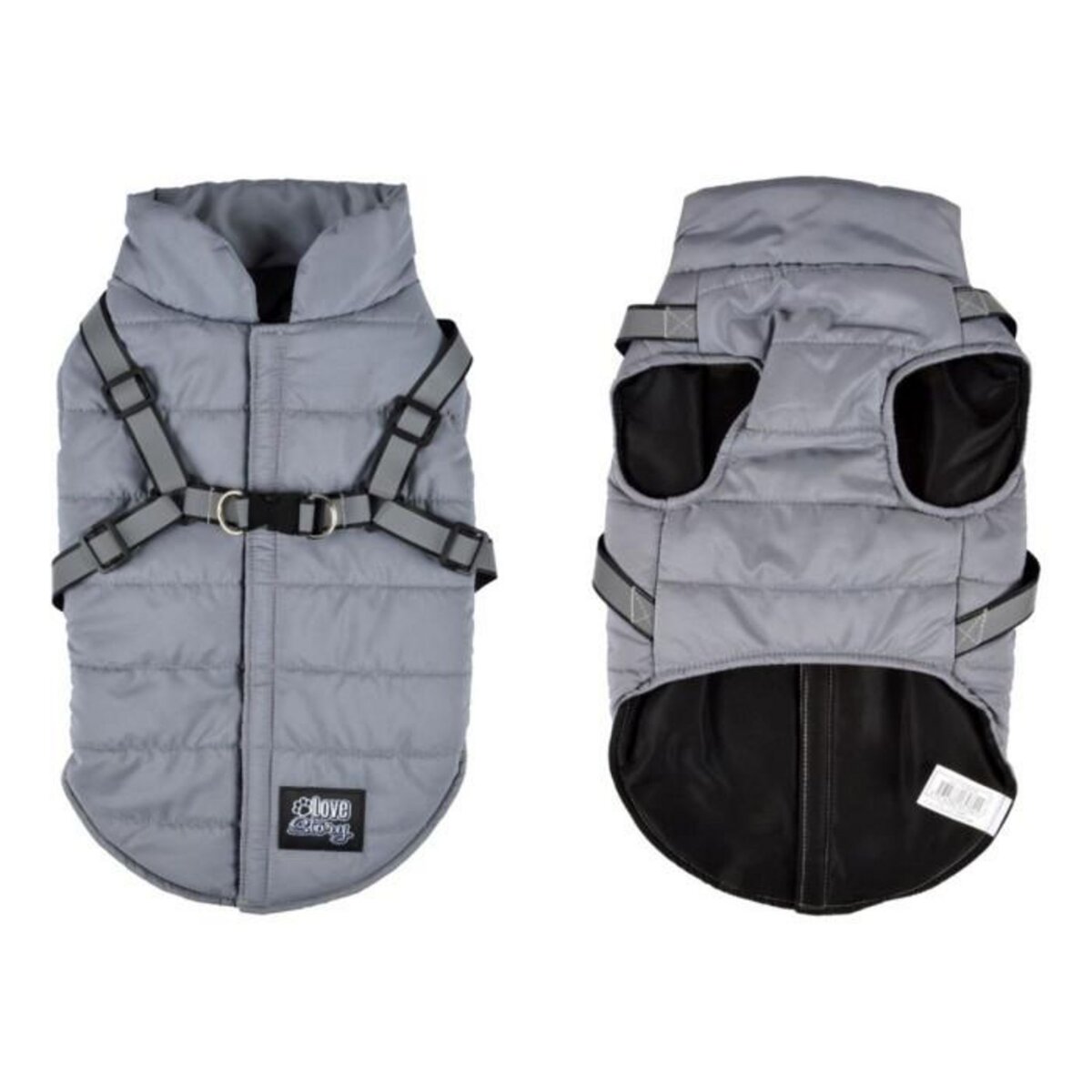 Paris Prix Doudoune Pour Chien  Harnais  35cm Gris