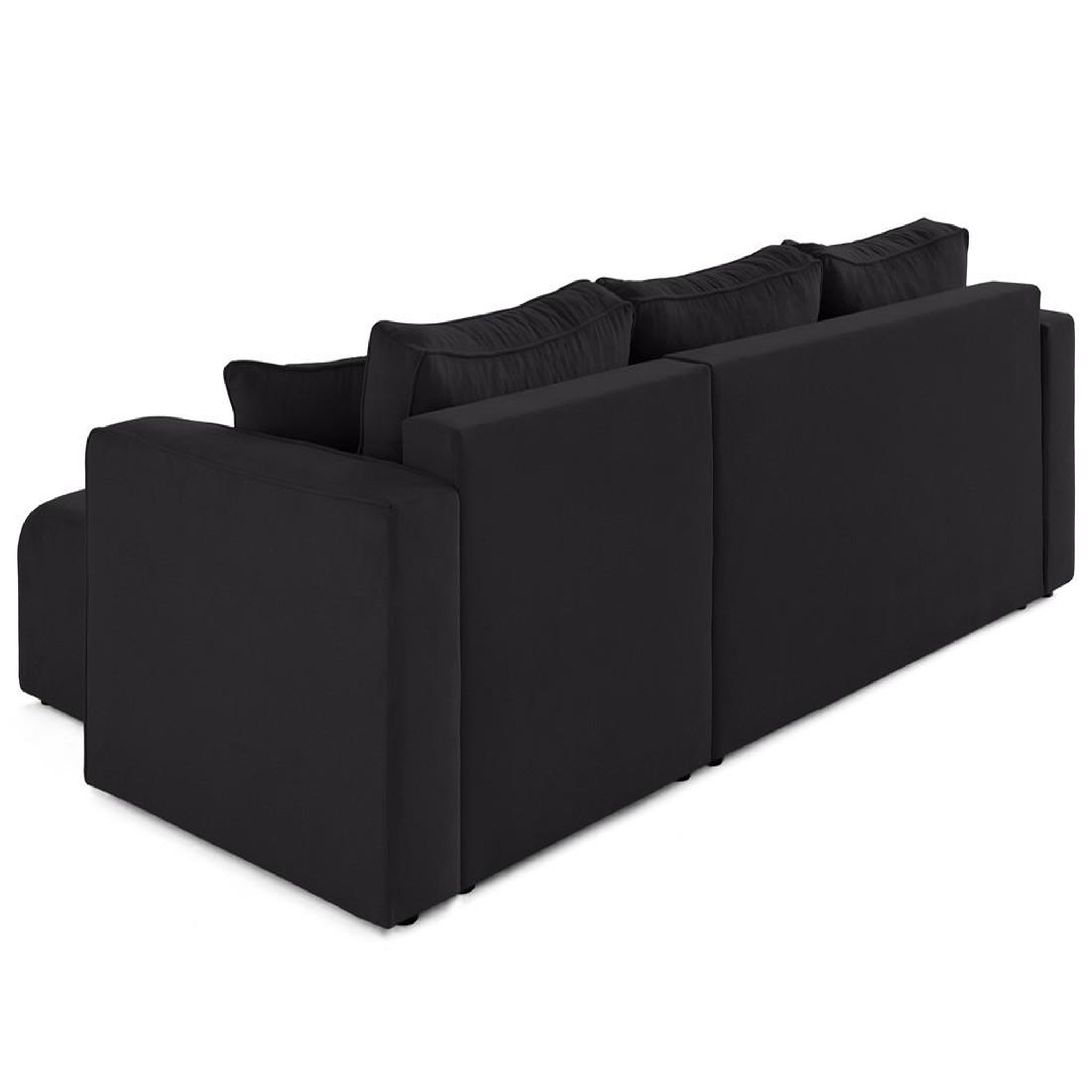 Voir la diapositive 5 : BEST MOBILIER Topaze - canapé d'angle déhoussable réversible 4 places en tissu