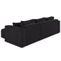 Voir la diapositive 5 : BEST MOBILIER Topaze - canapé d'angle déhoussable réversible 4 places en tissu