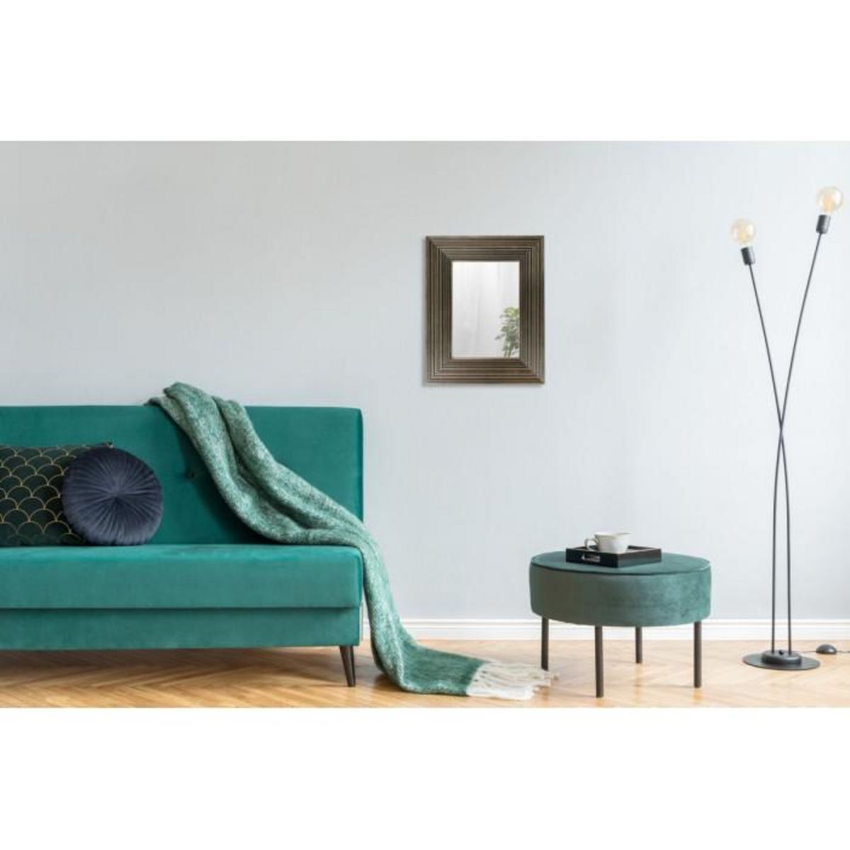 Paris Prix Miroir Mural Déco  Harper  44cm Noir & Or