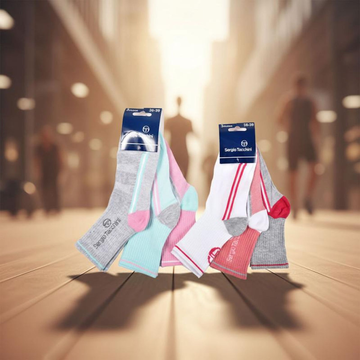 SERGIO TACCHINI Sergio Tacchini Pack Chaussettes courtes Fille Quarter – Lot de 6