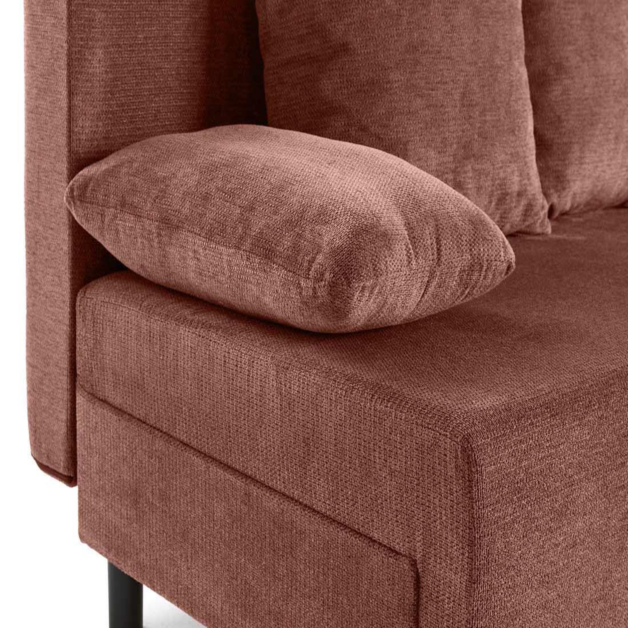 Voir la diapositive 5 : BEST MOBILIER Gloria - canapé d'angle réversible 4 places convertible avec coffre en tissu texturé