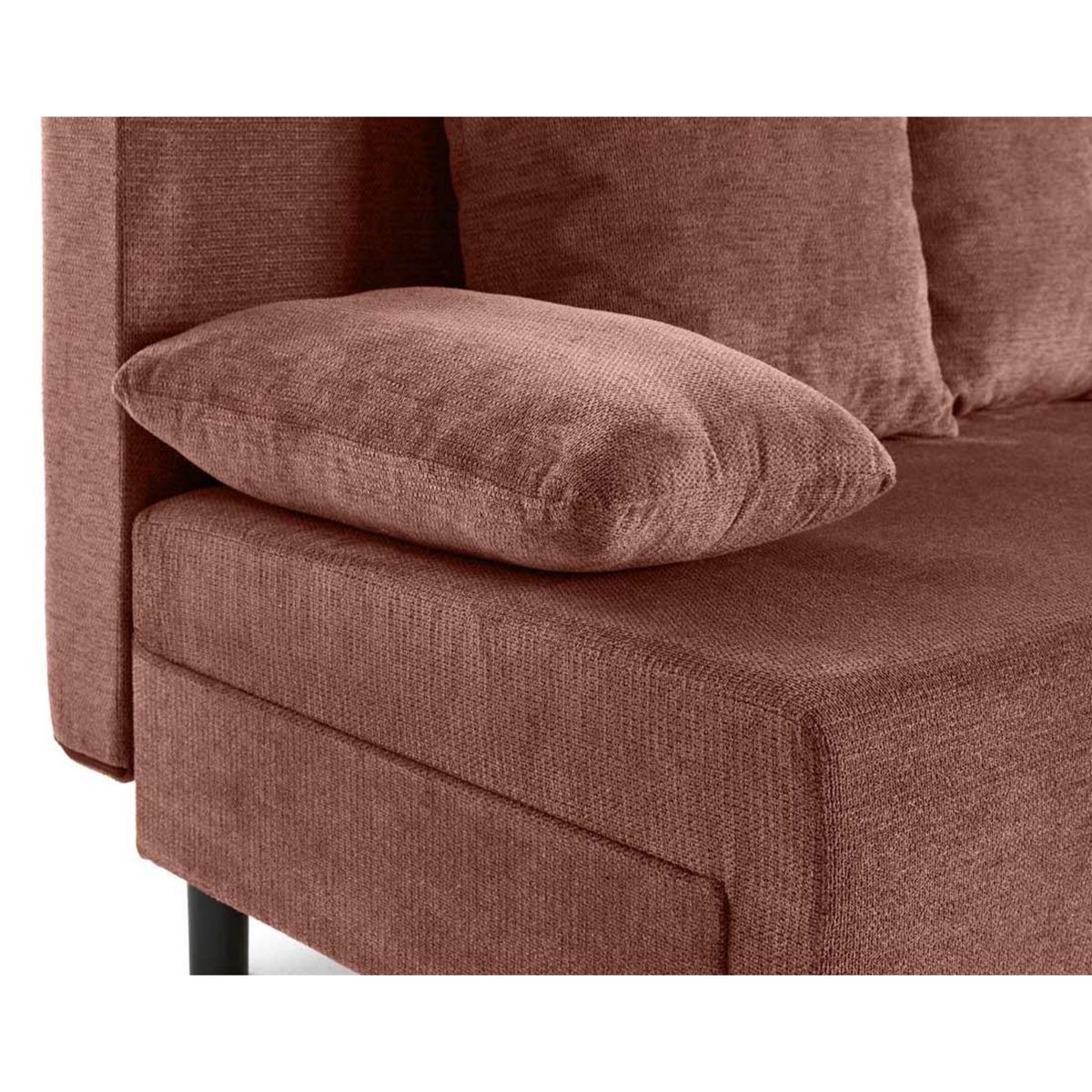 BEST MOBILIER Gloria - canapé d'angle réversible 4 places convertible avec coffre en tissu texturé