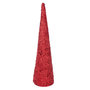 Voir la diapositive 1 : Paris Prix Déco Cône de Noël  Sequins  120cm Rouge