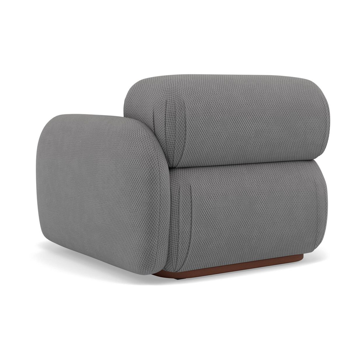 LISA DESIGN Penelope - module d'assise droit en velours texturé