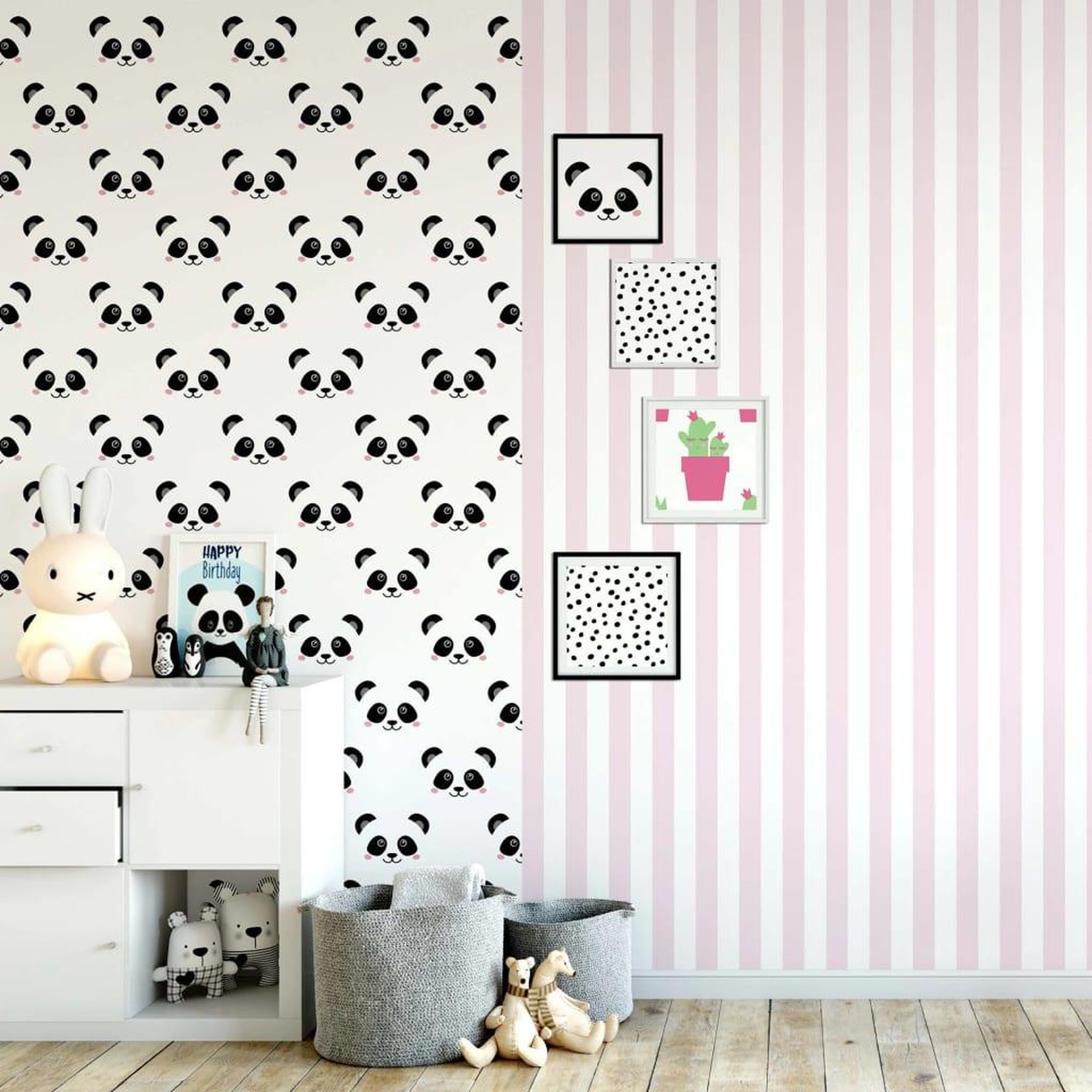 Voir la diapositive 4 : Noordwand Noordwand Papier peint Fabulous World Panda Blanc
