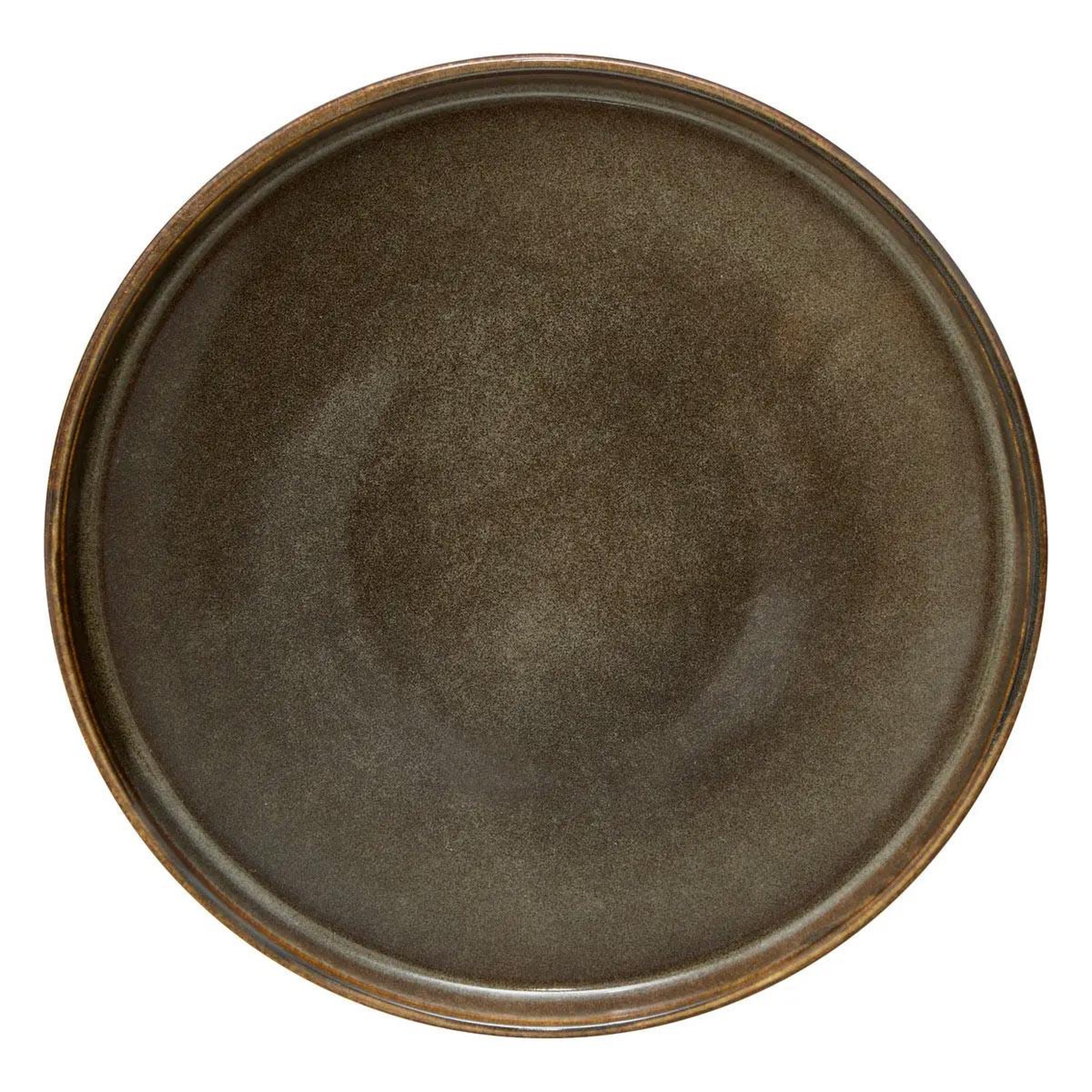 SECRET DE GOURMET Lot de 6 assiettes à dessert  terre inconnue  21cm marron