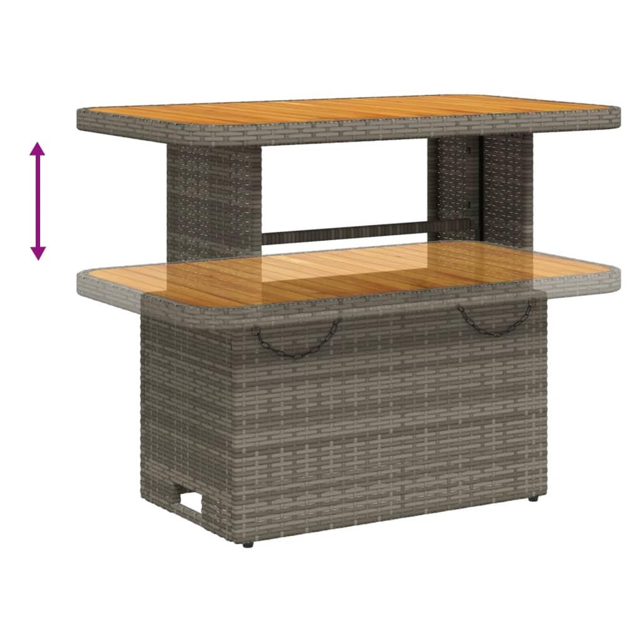 Voir la diapositive 5 : VIDAXL Ensemble a manger de jardin et coussins 2 pcs gris rotin