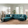 Voir la diapositive 4 : LISA DESIGN Rune - canapé panoramique avec pouf d'appoint - 7 places - style scandinave - gauche