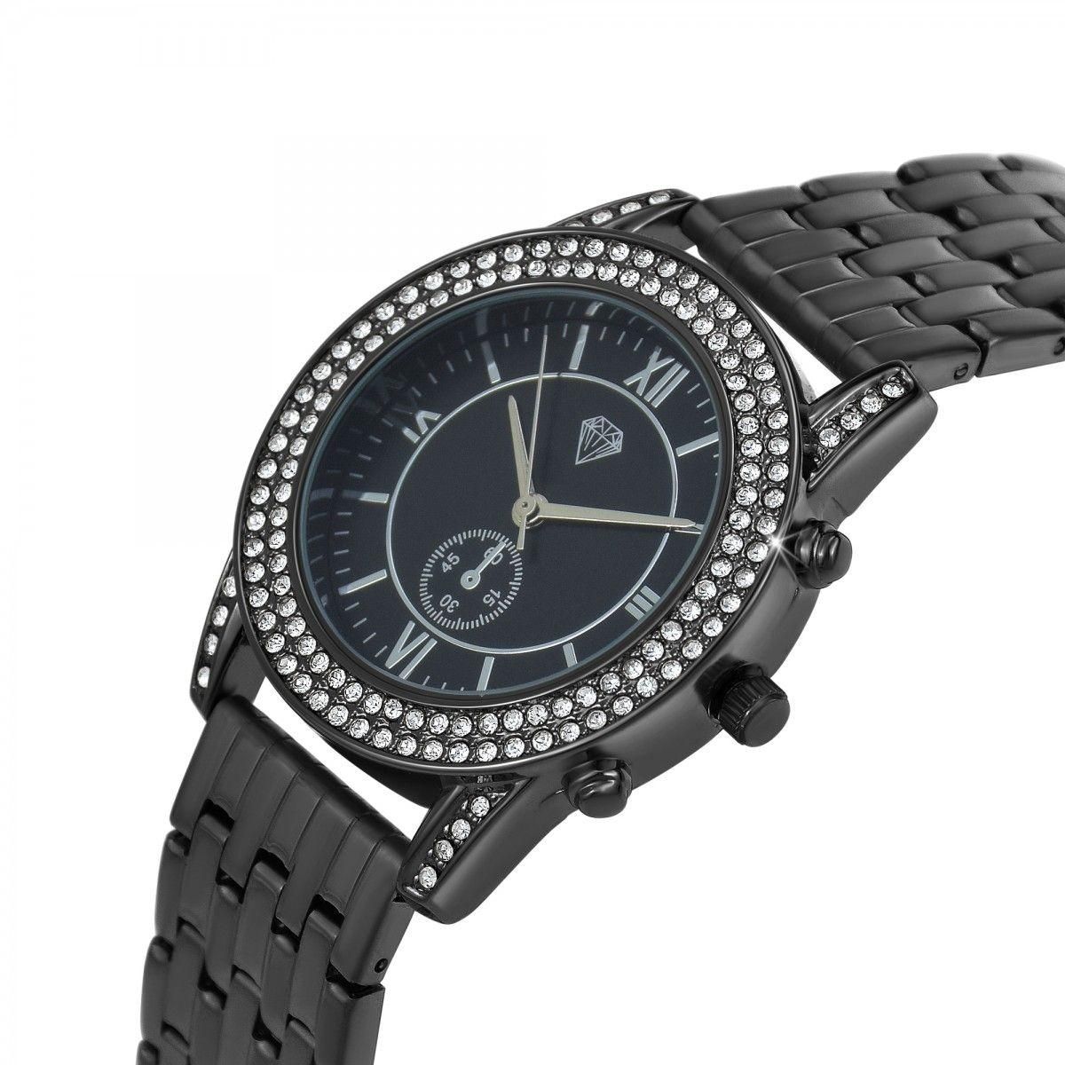 SC CRYSTAL Montre Elyssa élégante ornée de Cristaux scintillants par SC Crystal