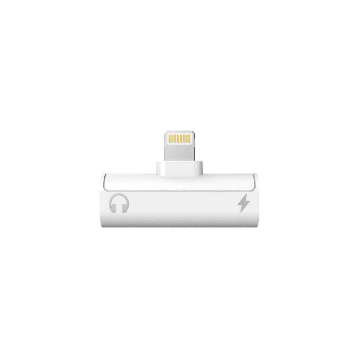 Mobility Lab Adaptateur USB C Lightning vers Jack audio blanc