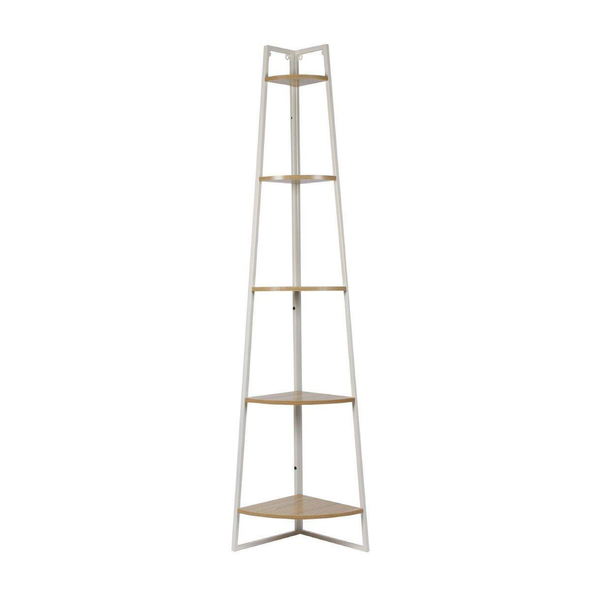 The Home Deco Factory Étagère d'Angle  5 Niveaux  180cm Blanc