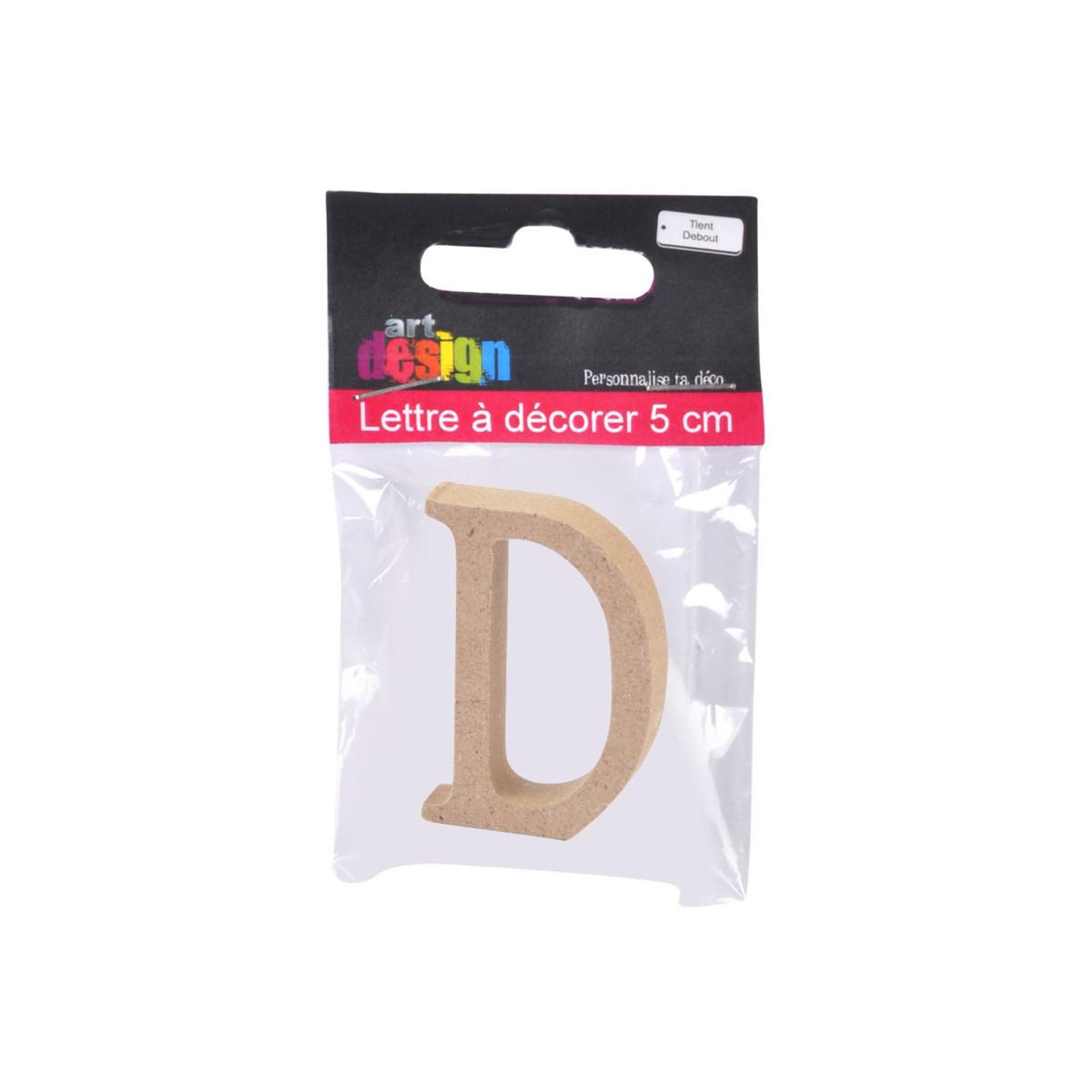 Voir la diapositive 2 : HOMEA Lettre à Décorer  D  5cm Naturel