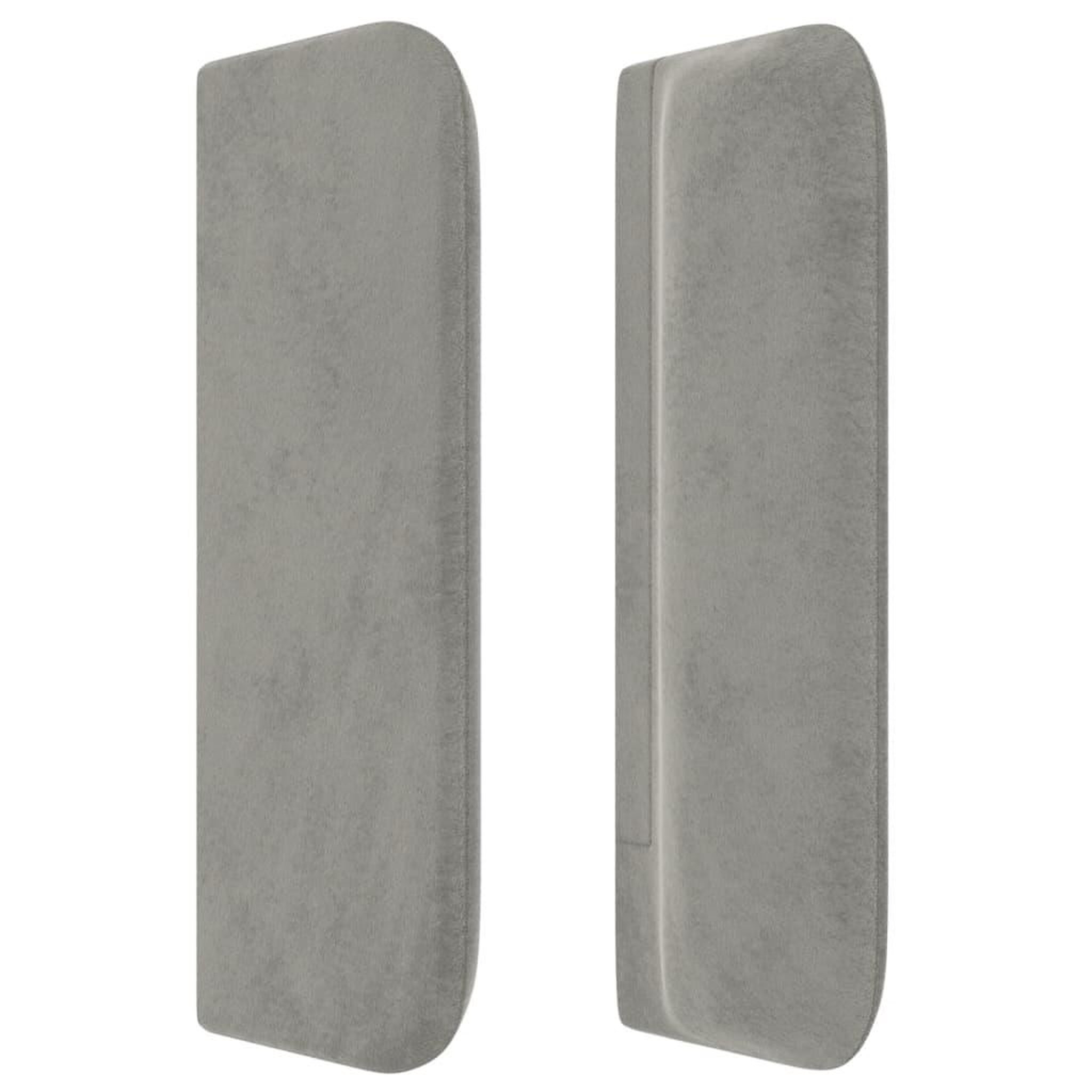 Voir la diapositive 4 : VIDAXL Tete de lit avec oreilles Gris clair 83x16x78/88 cm Velours