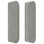 Voir la diapositive 4 : VIDAXL Tete de lit avec oreilles Gris clair 83x16x78/88 cm Velours