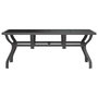Voir la diapositive 3 : VIDAXL Table de jardin Gris et noir 180x80x70 cm Acier et verre