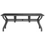 Voir la diapositive 3 : VIDAXL Table de jardin Gris et noir 180x80x70 cm Acier et verre