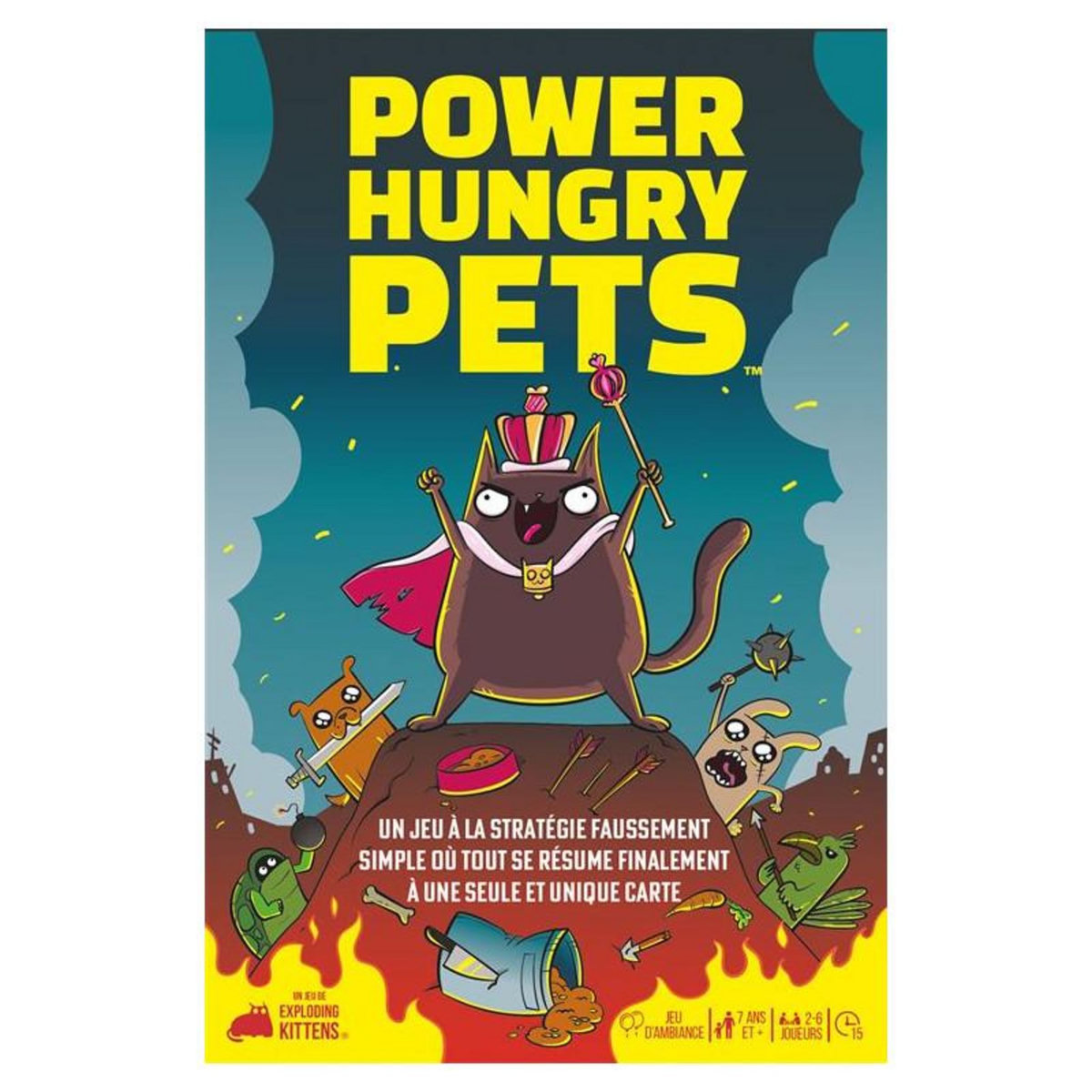 Asmodee Jeu d'ambiance Asmodee Power Hungry Pets