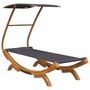 Voir la diapositive 2 : VIDAXL Lit repos et auvent 100x190x134cm Bois courbe massif Anthracite