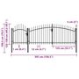 Voir la diapositive 6 : VIDAXL Portail de jardin Acier 2 x 4 m Noir
