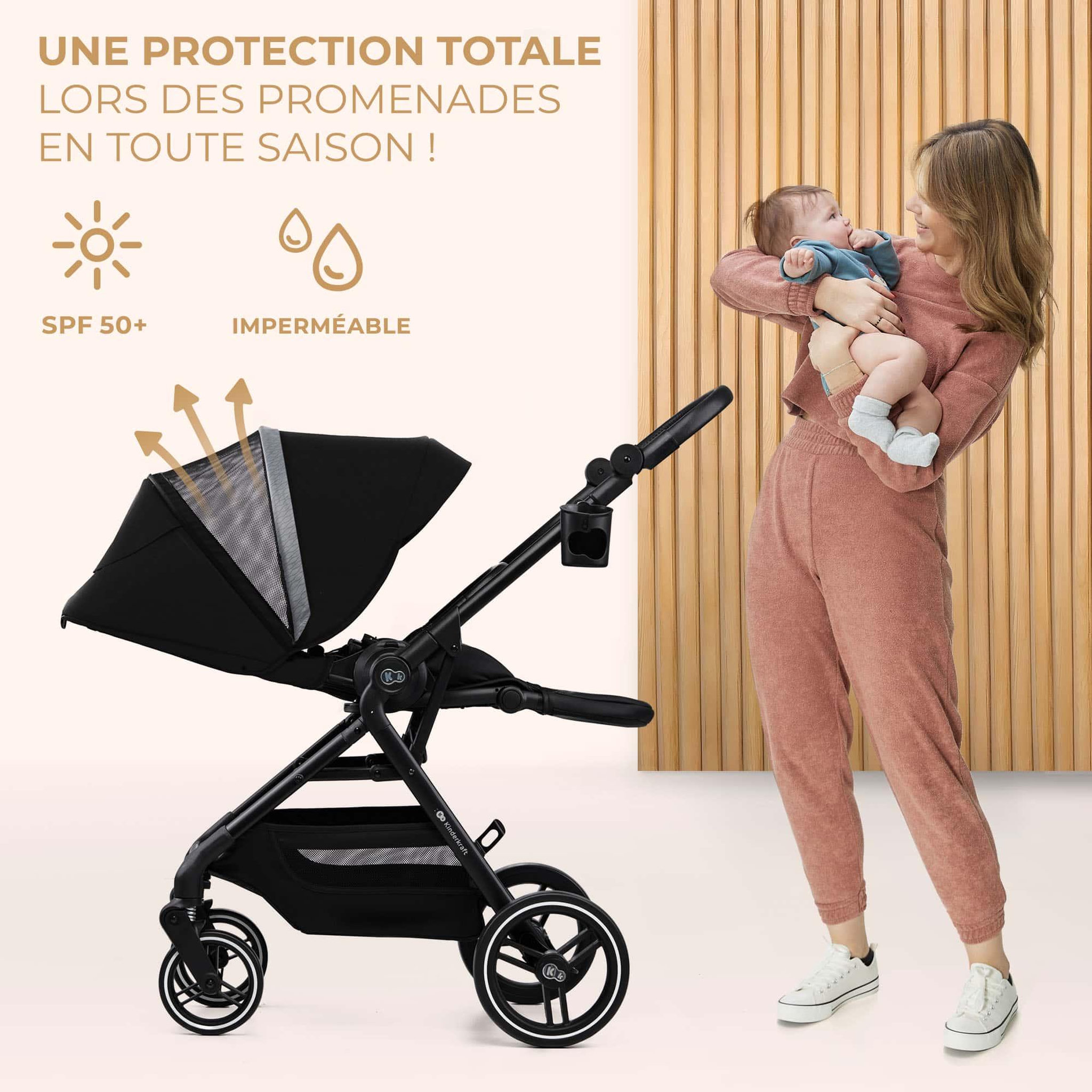 Voir la diapositive 5 : KINDERKRAFT Poussette avec nacelle et accessoires YOXI
