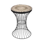 DIVERS Table d'appoint en métal Bohême - Diam. 35 x H. 50 cm - Noir