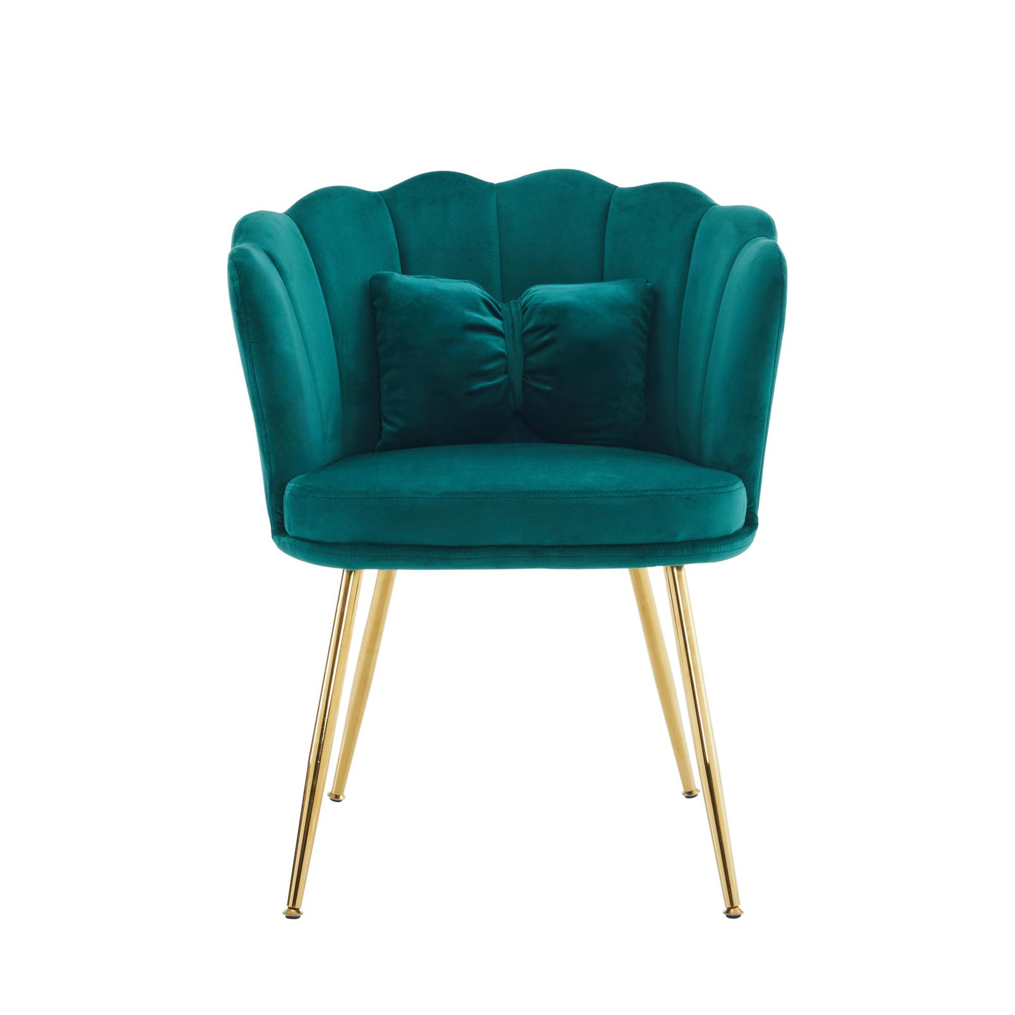 Voir la diapositive 5 : MERAX Fauteuil fixe avec coussin papillon et pieds en métal
