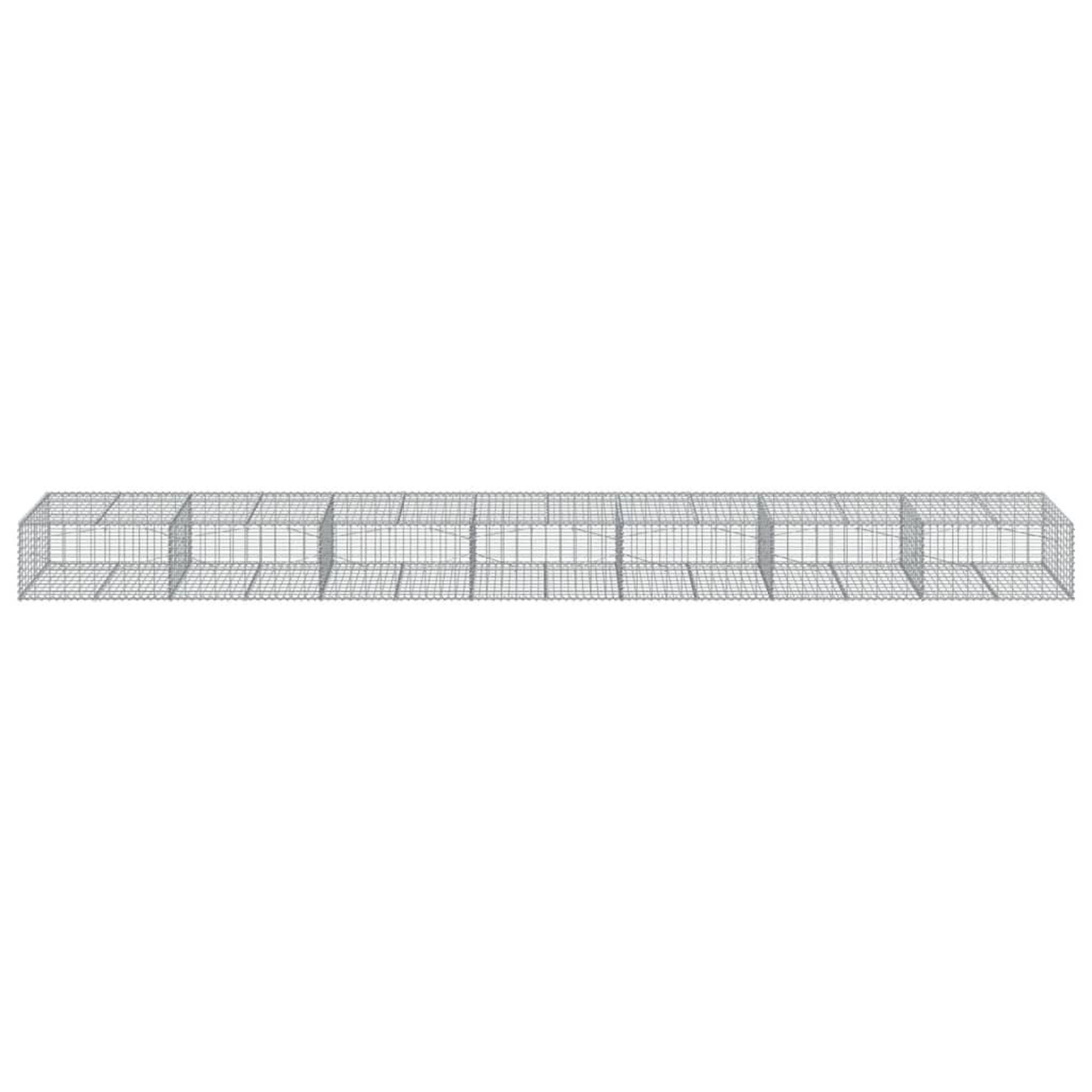 Voir la diapositive 3 : VIDAXL Panier gabion avec couvercle 700x100x50 cm fer galvanise