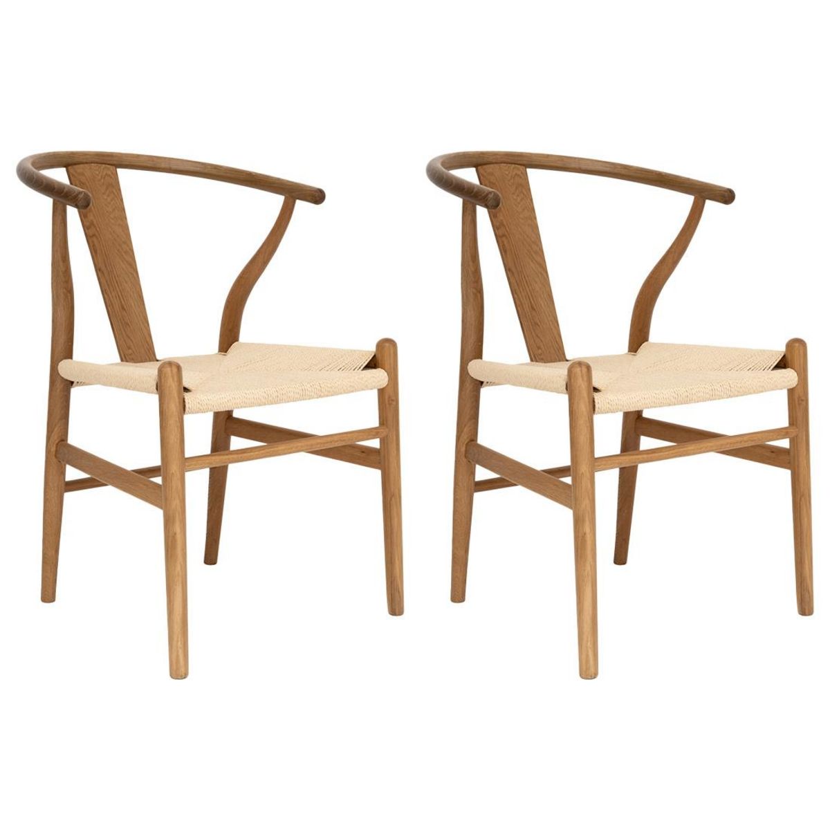LISA DESIGN Bergen - lot de 2 chaises - bois d'hêtre