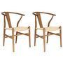 Voir la diapositive 2 : LISA DESIGN Bergen - lot de 2 chaises - bois d'hêtre