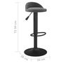Voir la diapositive 6 : VIDAXL Tabouret de bar Gris fonce Velours