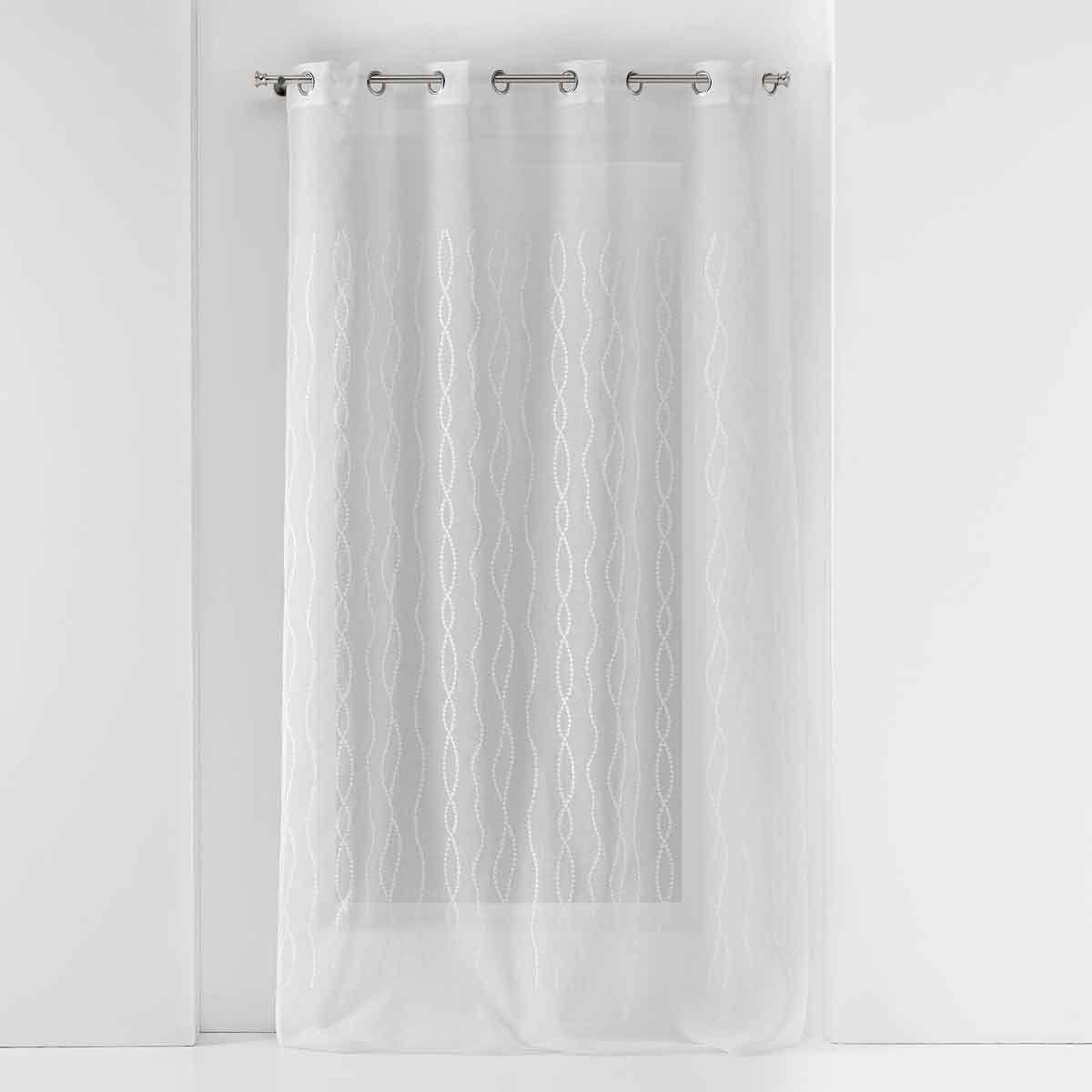 Douceur d'Intérieur Rideau voilage à œillets  colyne  140x240cm blanc