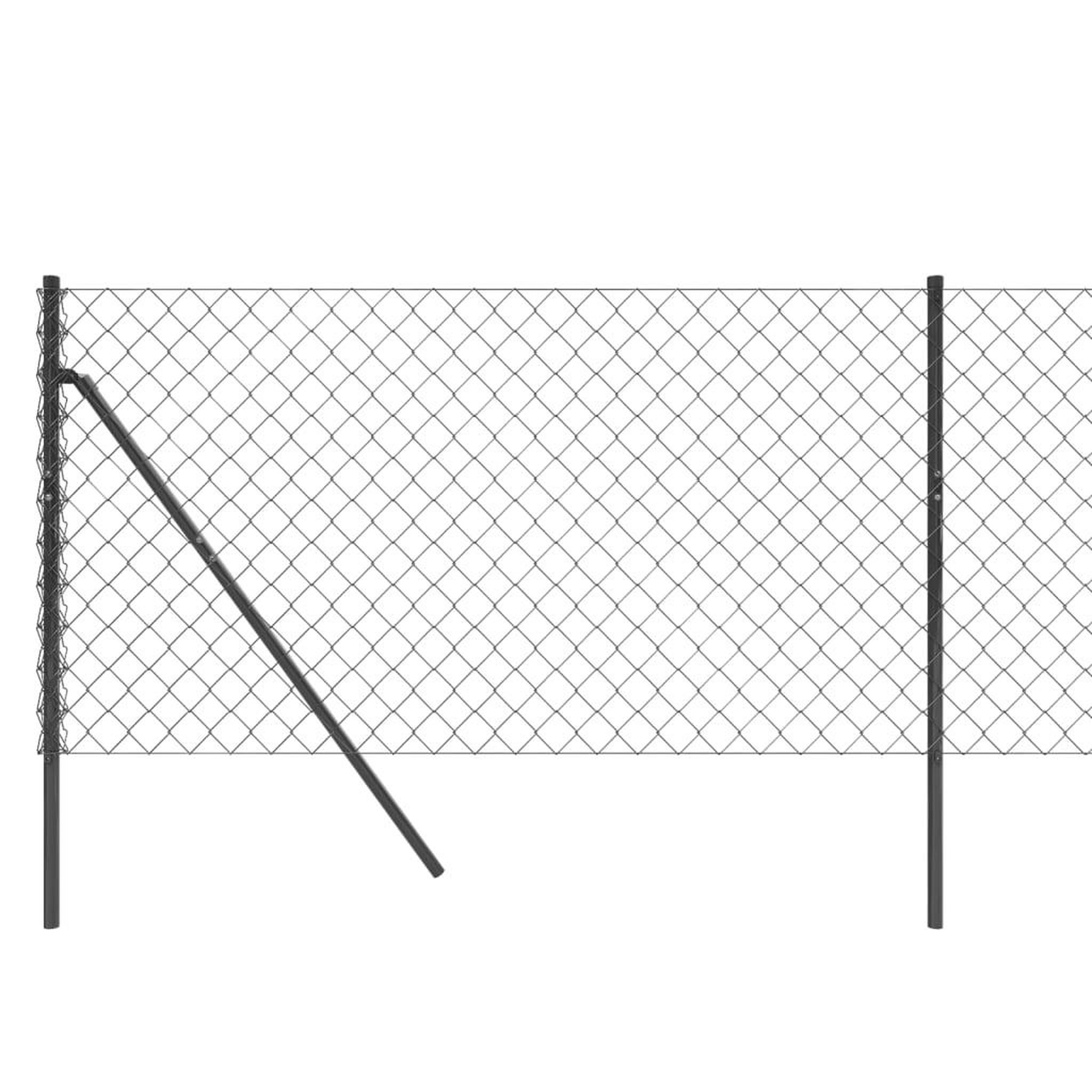 Voir la diapositive 4 : VIDAXL Cloture a mailles losangees anthracite 1x10 m