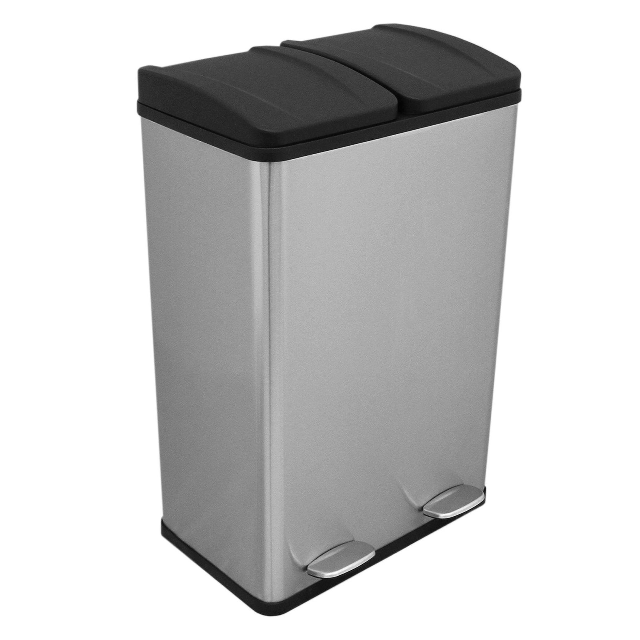 Voir la diapositive 1 : Monster Poubelle de Recyclage à Double Bac 60L